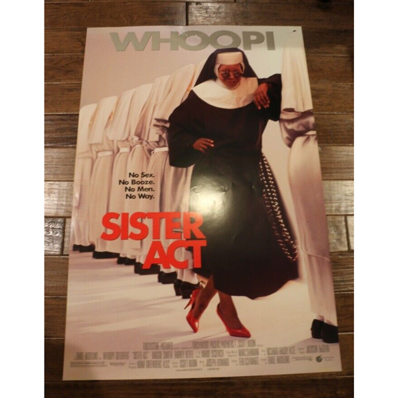 VINTAGE Sister Act 1992 Original Movie Poster 27x40 Rolled Double Sided Whoopi